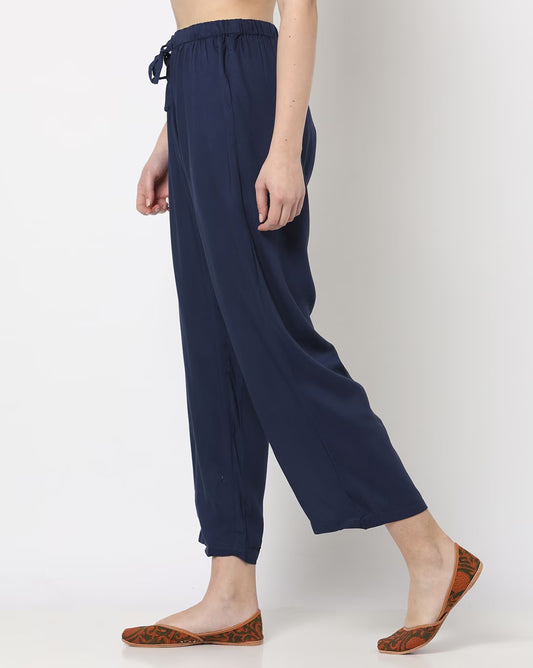 Sakura Relaxed Fit Palazzo with Drawstring Waist