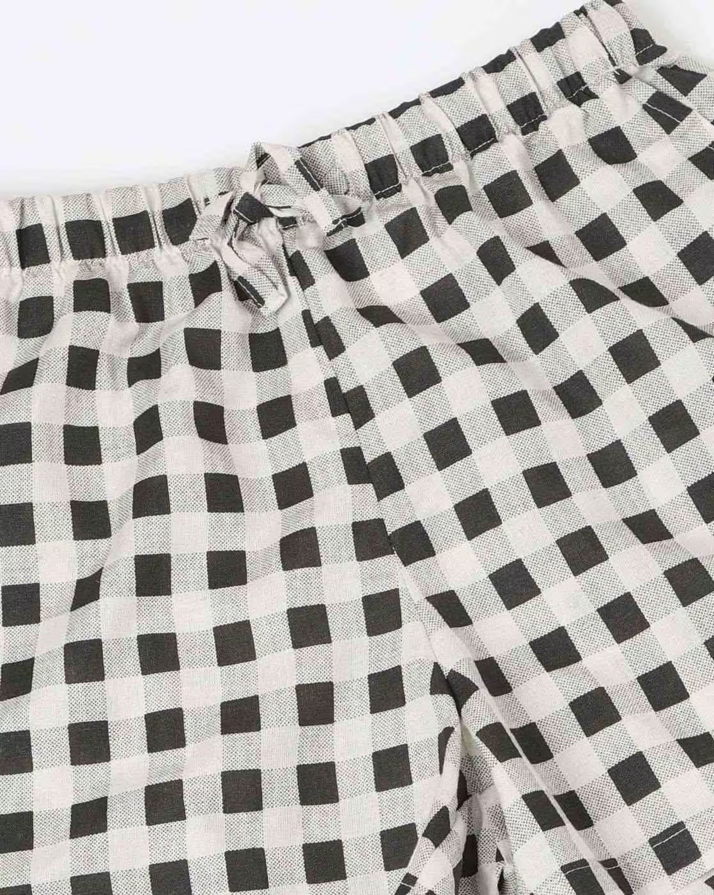 Checked Shorts with Drawstring Fastening