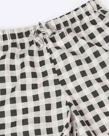 Checked Shorts with Drawstring Fastening