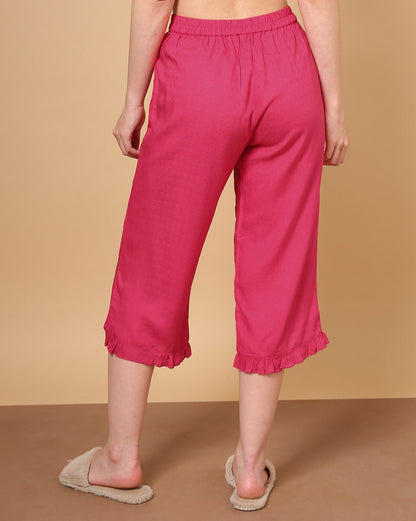 Sakura Capris with Gathered Hem