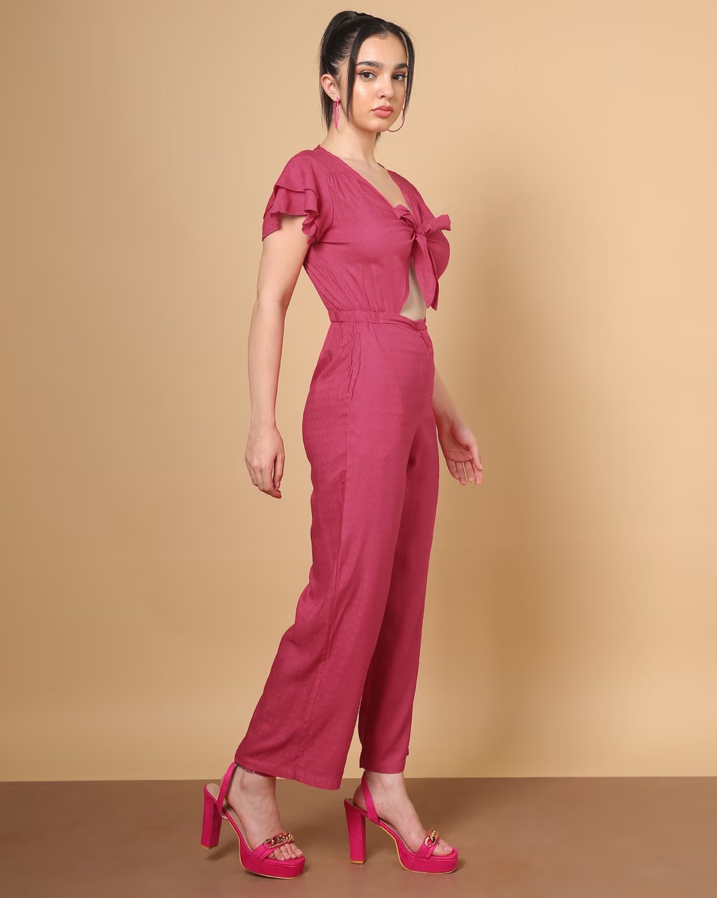 Jumpsuit with Front Tie-Up