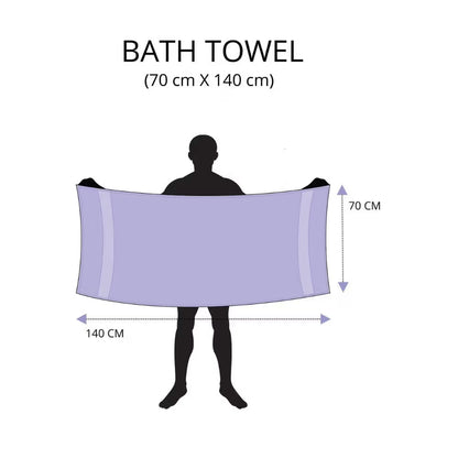 Sakura Royal Blue Cotton Terry Bath Towel - 70x140 cm, 500 GSM