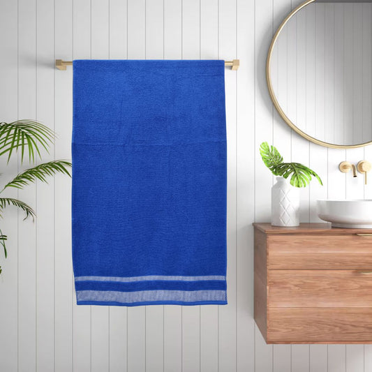 Sakura Royal Blue Cotton Terry Bath Towel - 70x140 cm, 500 GSM